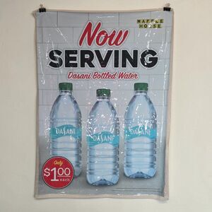Waffle House Dasani Bottled Water Window Cling Rare AZ Test Market Promo 35x47